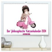 Der "philosophische" Katzenkalender 2024 (hochwertiger Premium Wandkalender 2024 DIN A2 quer), Kunstdruck in Hochglanz