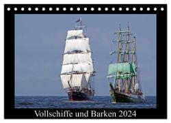 Vollschiffe und Barken 2024 (Tischkalender 2024 DIN A5 quer), CALVENDO Monatskalender