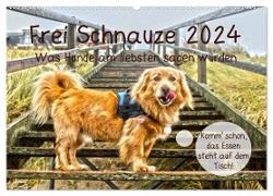 Frei Schnauze 2024. Was Hunde am liebsten sagen würden (Wandkalender 2024 DIN A2 quer), CALVENDO Monatskalender