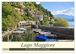Lago Maggiore - Bezaubernde Orte am Westufer (Wandkalender 2024 DIN A4 quer), CALVENDO Monatskalender