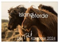 Islandpferde - Der Tölt Kalender (Wandkalender 2024 DIN A3 quer), CALVENDO Monatskalender