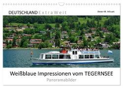 Weißblaue Impressionen vom TEGERNSEE Panoramabilder (Wandkalender 2024 DIN A3 quer), CALVENDO Monatskalender