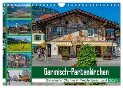 Garmisch-Partenkirchen - Bayerischer Charme im Werdenfelser Land (Wandkalender 2024 DIN A4 quer), CALVENDO Monatskalender