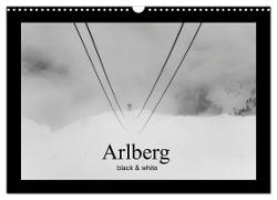 Arlberg black and white (Wandkalender 2024 DIN A3 quer), CALVENDO Monatskalender