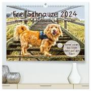 Frei Schnauze 2024. Was Hunde am liebsten sagen würden (hochwertiger Premium Wandkalender 2024 DIN A2 quer), Kunstdruck in Hochglanz