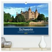 Schwerin - Landeshauptstadt von Mecklenburg-Vorpommern (hochwertiger Premium Wandkalender 2024 DIN A2 quer), Kunstdruck in Hochglanz