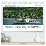 Weißblaue Impressionen vom TEGERNSEE Panoramabilder (hochwertiger Premium Wandkalender 2024 DIN A2 quer), Kunstdruck in Hochglanz