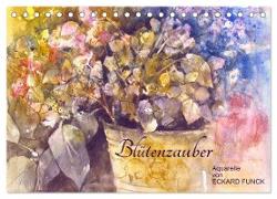 Blütenzauber - Aquarelle von ECKARD FUNCK (Tischkalender 2024 DIN A5 quer), CALVENDO Monatskalender