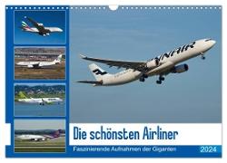 Die schönsten Airliner (Wandkalender 2024 DIN A3 quer), CALVENDO Monatskalender