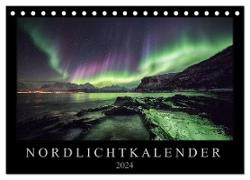 Nordlichtkalender (Tischkalender 2024 DIN A5 quer), CALVENDO Monatskalender