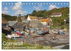 Cornwall - Devon Somerset Dorset (Tischkalender 2024 DIN A5 quer), CALVENDO Monatskalender