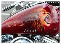 Harley Davidson - Airbrush (Wandkalender 2024 DIN A4 quer), CALVENDO Monatskalender