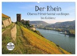 Der Rhein. Oberes Mittelrheintal von Bingen bis Koblenz (Wandkalender 2024 DIN A2 quer), CALVENDO Monatskalender