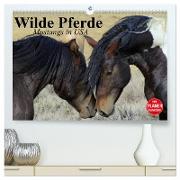 Wilde Pferde. Mustangs in USA (hochwertiger Premium Wandkalender 2024 DIN A2 quer), Kunstdruck in Hochglanz