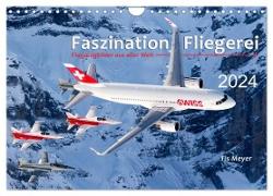 Faszination Fliegerei (Wandkalender 2024 DIN A4 quer), CALVENDO Monatskalender