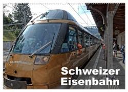 Schweizer Eisenbahn (Wandkalender 2024 DIN A2 quer), CALVENDO Monatskalender