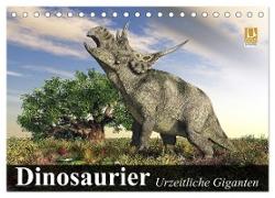 Dinosaurier. Urzeitliche Giganten (Tischkalender 2024 DIN A5 quer), CALVENDO Monatskalender