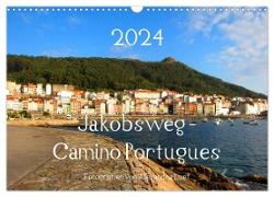 Jakobsweg - Camino Portugues (Wandkalender 2024 DIN A3 quer), CALVENDO Monatskalender
