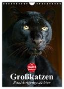 Großkatzen. Raubkatzengesichter (Wandkalender 2024 DIN A4 hoch), CALVENDO Monatskalender
