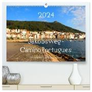 Jakobsweg - Camino Portugues (hochwertiger Premium Wandkalender 2024 DIN A2 quer), Kunstdruck in Hochglanz