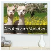 Alpakas zum Verlieben (hochwertiger Premium Wandkalender 2024 DIN A2 quer), Kunstdruck in Hochglanz