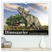 Dinosaurier. Urzeitliche Giganten (hochwertiger Premium Wandkalender 2024 DIN A2 quer), Kunstdruck in Hochglanz