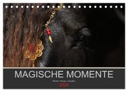 Magische Momente - Pferde Horses Caballos (Tischkalender 2024 DIN A5 quer), CALVENDO Monatskalender
