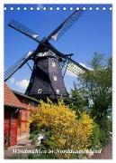 Windmühlen in Norddeutschland (Tischkalender 2024 DIN A5 hoch), CALVENDO Monatskalender