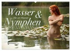 Wasser und Nymphen - Akt am Wasser (Wandkalender 2024 DIN A2 quer), CALVENDO Monatskalender