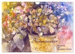 Blütenzauber - Aquarelle von ECKARD FUNCK (Wandkalender 2024 DIN A4 quer), CALVENDO Monatskalender