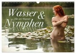 Wasser und Nymphen - Akt am Wasser (Wandkalender 2024 DIN A3 quer), CALVENDO Monatskalender