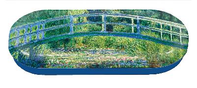 Brillentui. Monet, Teich mit Brücke, Metall
