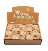Fridolin Display. IQ-Test, Puzzle Boy, natur, Holz, eco
