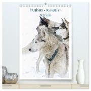 Huskies - Portraits im Schnee (hochwertiger Premium Wandkalender 2024 DIN A2 hoch), Kunstdruck in Hochglanz