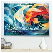 Unterwasserwelt, bunt und wunderschön (hochwertiger Premium Wandkalender 2024 DIN A2 quer), Kunstdruck in Hochglanz