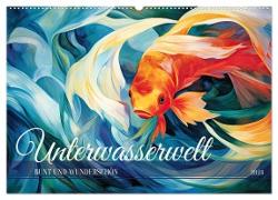 Unterwasserwelt, bunt und wunderschön (Wandkalender 2024 DIN A2 quer), CALVENDO Monatskalender