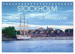 Stockholm an Mittsommer (Tischkalender 2024 DIN A5 quer), CALVENDO Monatskalender