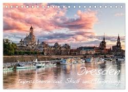 Dresden: Impressionen aus Stadt und Umgebung (Tischkalender 2024 DIN A5 quer), CALVENDO Monatskalender
