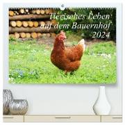 Tierisches Leben auf dem Bauernhof 2024 (hochwertiger Premium Wandkalender 2024 DIN A2 quer), Kunstdruck in Hochglanz