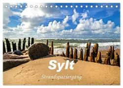Sylt - Strandspaziergang (Tischkalender 2024 DIN A5 quer), CALVENDO Monatskalender