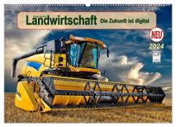 Landwirtschaft - die Zukunft ist digital (Wandkalender 2024 DIN A2 quer), CALVENDO Monatskalender