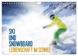 Ski und Snowboard - Leidenschaft im Schnee (Wandkalender 2024 DIN A4 quer), CALVENDO Monatskalender
