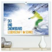 Ski und Snowboard - Leidenschaft im Schnee (hochwertiger Premium Wandkalender 2024 DIN A2 quer), Kunstdruck in Hochglanz