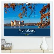 Moritzburg mit Schlossansichten (hochwertiger Premium Wandkalender 2024 DIN A2 quer), Kunstdruck in Hochglanz