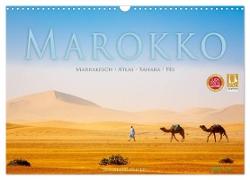 Marokko: Marrakesch, Atlas, Sahara, Fès (Wandkalender 2024 DIN A3 quer), CALVENDO Monatskalender