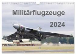 Militärflugzeuge 2024 (Wandkalender 2024 DIN A4 quer), CALVENDO Monatskalender