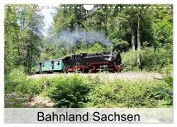Bahnland Sachsen (Wandkalender 2024 DIN A4 quer), CALVENDO Monatskalender