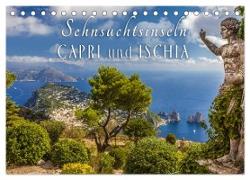 Sehnsuchtsinseln Capri und Ischia (Tischkalender 2024 DIN A5 quer), CALVENDO Monatskalender
