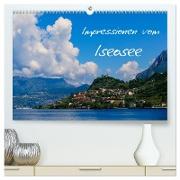 Impressionen vom Iseosee (hochwertiger Premium Wandkalender 2024 DIN A2 quer), Kunstdruck in Hochglanz