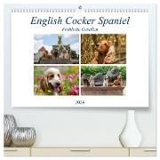 English Cocker Spaniel - Fröhliche Gesellen (hochwertiger Premium Wandkalender 2024 DIN A2 quer), Kunstdruck in Hochglanz